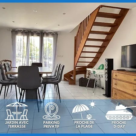 Jolie Colombe, Maison 3 Ch 2 Sdb Beau Jardin A 15 Mn A Pied De La Et Centre En Bessin Proche Omaha Et Bayeux Holiday home *